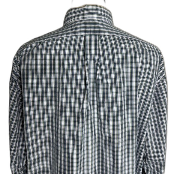 Ralph Lauren Vintage 100% Blake Cotton Long Sl. Button Down XL, Blue Plaid Pony - Picture 5 of 8